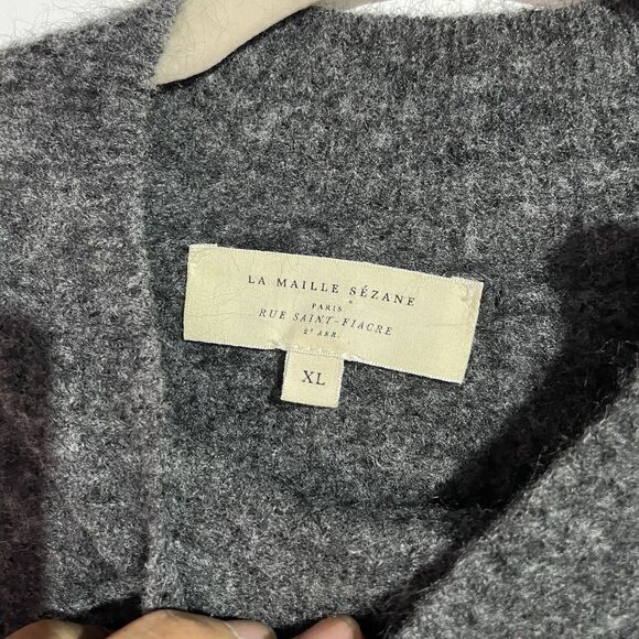 La Maille Sezane Sweater XL Super Kid Mohair Merino Minimalist Old Money Luxury - Picture 4 of 10